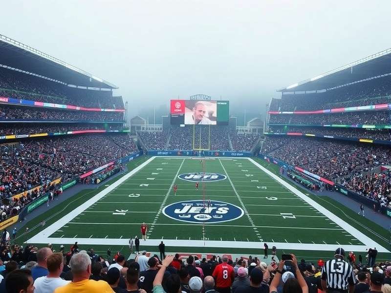 Aerial view of MetLife Stadium during a New York Jets home game