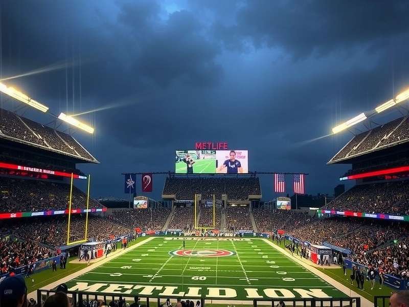 MetLife Stadium exterior view on a game day
