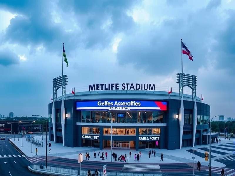 Aerial view of MetLife Stadium in East Rutherford, New Jersey