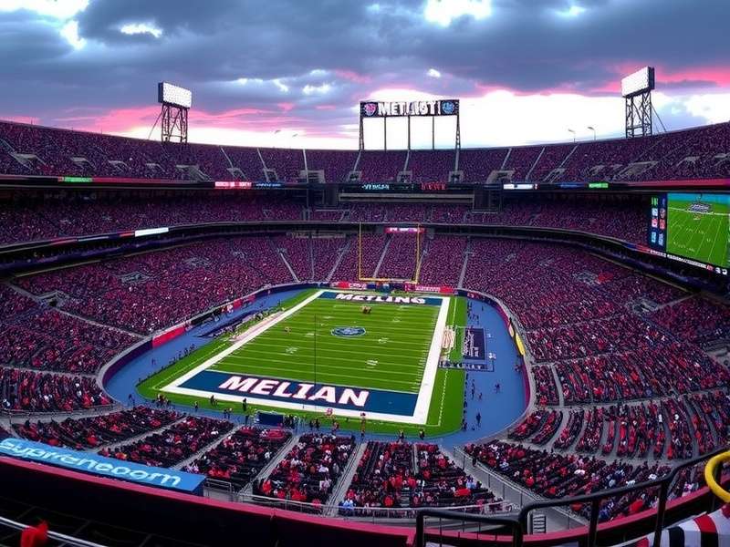 View from Section 330, Row 12 at MetLife Stadium during a night game