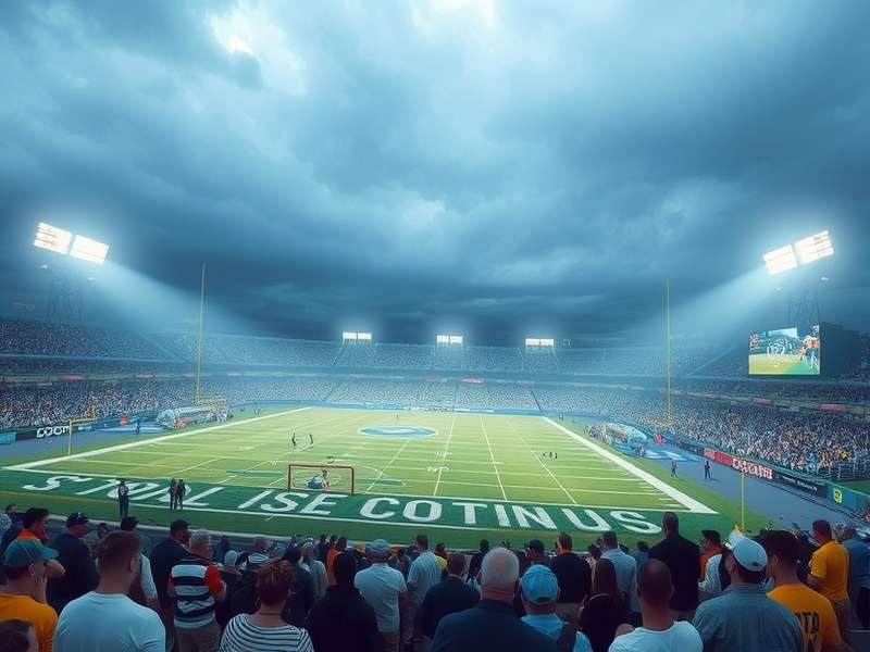 Aerial view of MetLife Stadium on a game day
