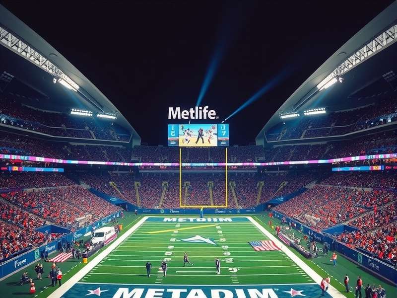 Interior of MetLife Stadium filled with fans during a major concert