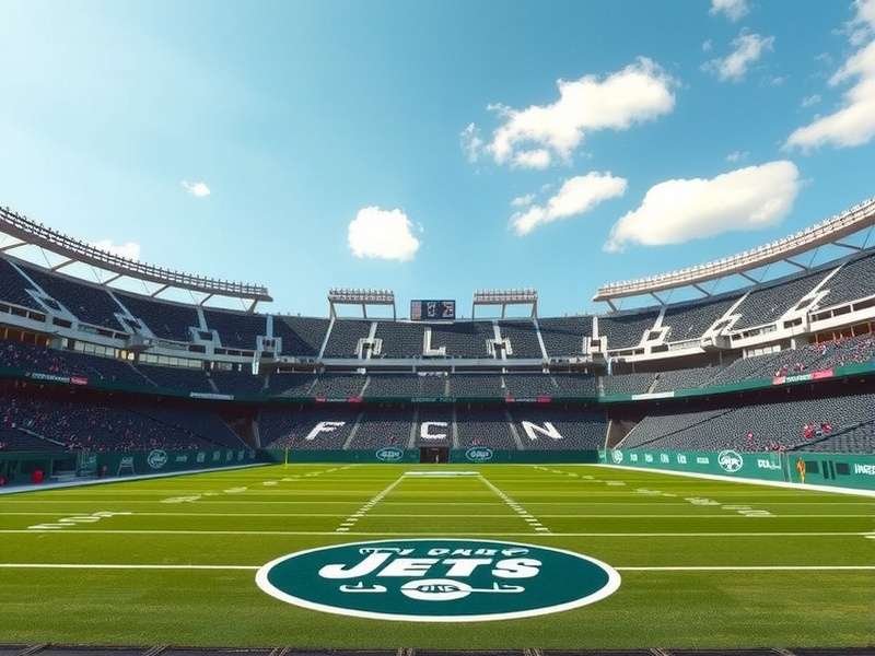 Aerial view of MetLife Stadium in East Rutherford, New Jersey, showing its distinctive exterior and parking lots