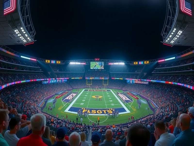 Aerial view of a packed MetLife Stadium during an NFL game
