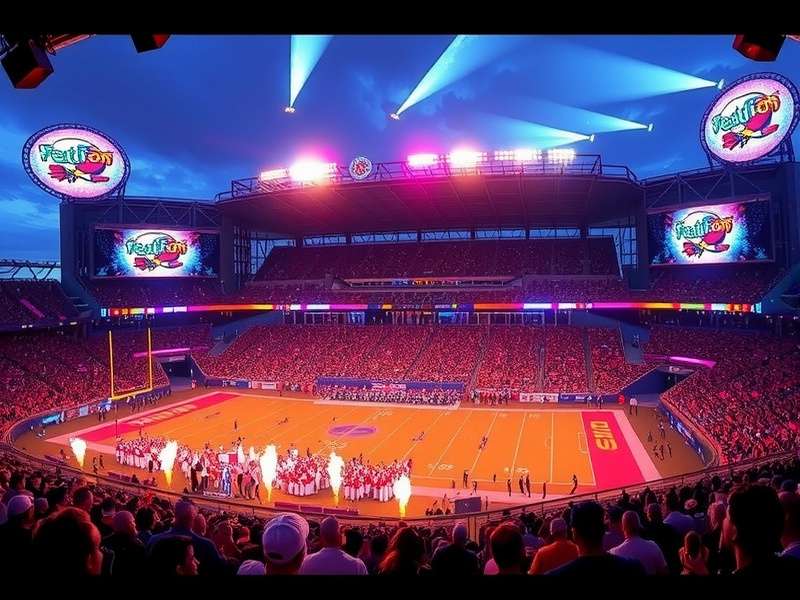 MetLife Stadium during a major concert with fireworks and crowd