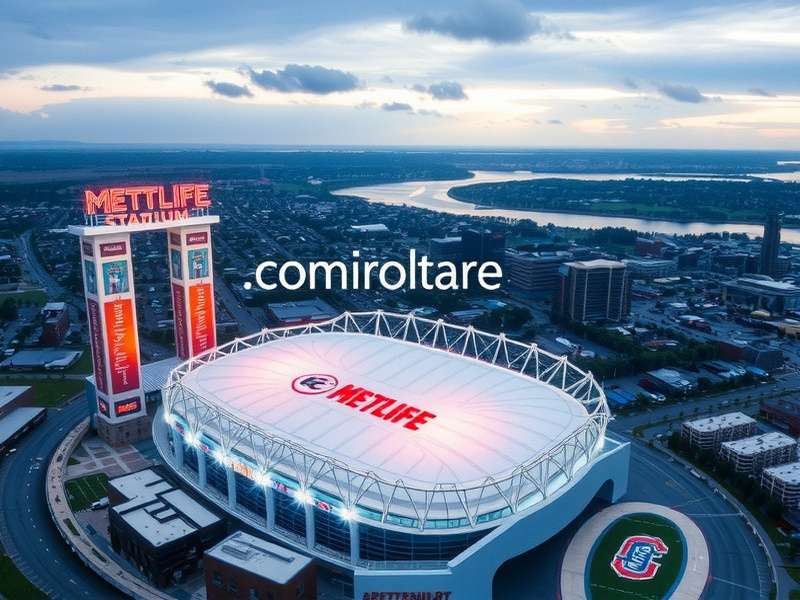 Aerial view of MetLife Stadium in East Rutherford, New Jersey