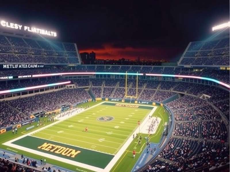Aerial view of MetLife Stadium in East Rutherford, New Jersey