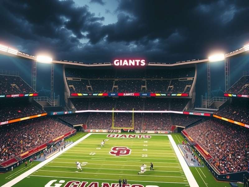 MetLife Stadium exterior on a sunny game day