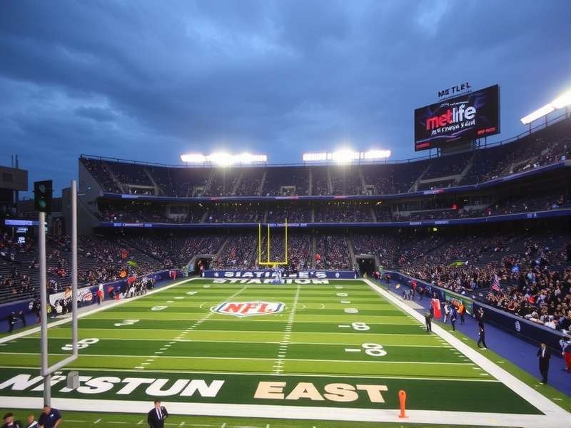 Aerial view of MetLife Stadium in East Rutherford, New Jersey