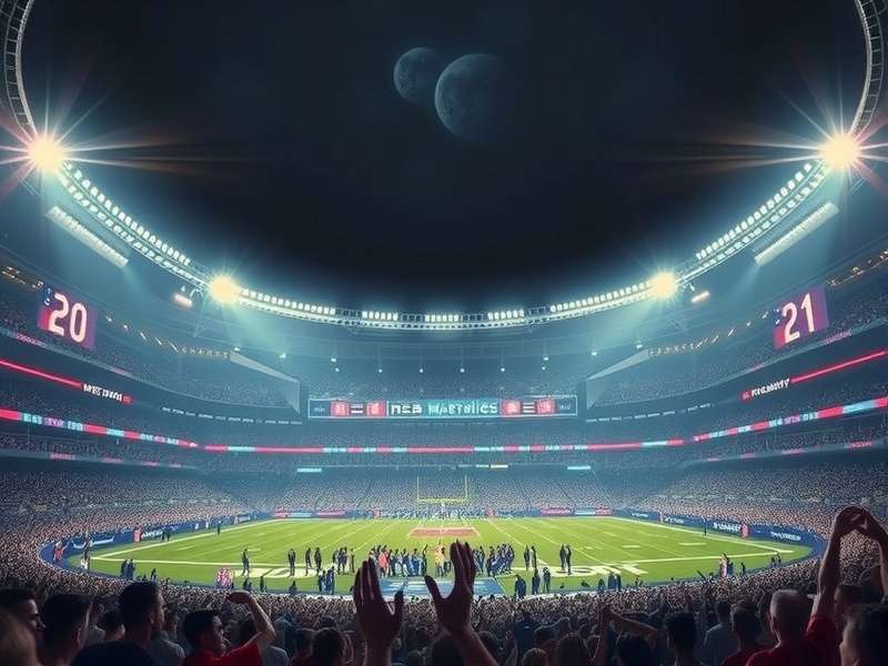 MetLife Stadium seating bowl filled with fans during night game