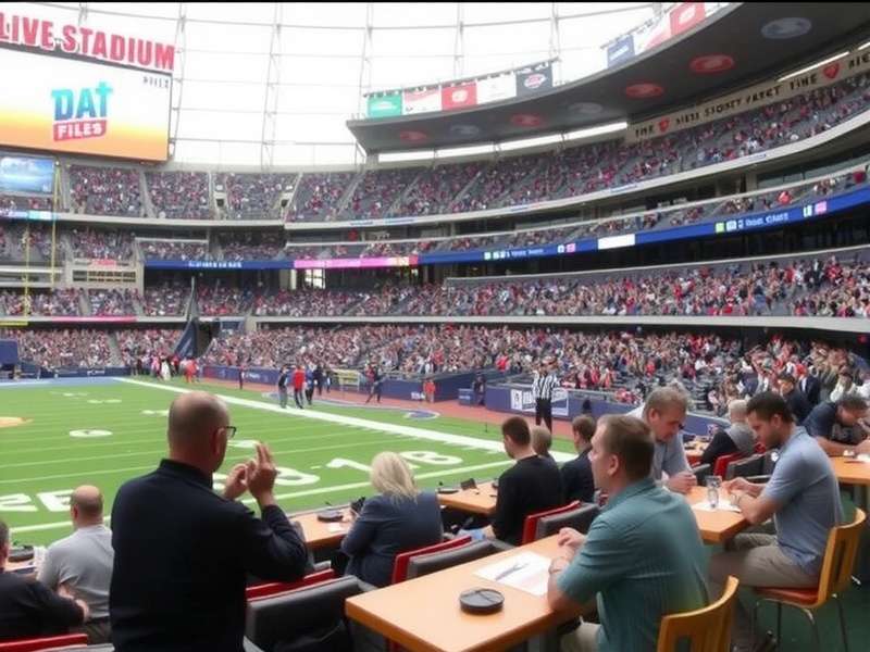MetLife Stadium concession stand with fans ordering food during a game