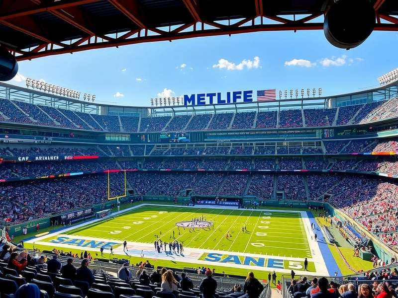 3D virtual seating view of MetLife Stadium showing detailed seat perspectives