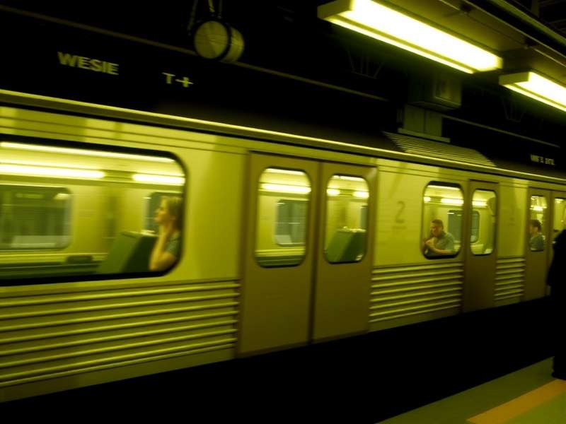 NJ Transit train approaching Secaucus Junction station