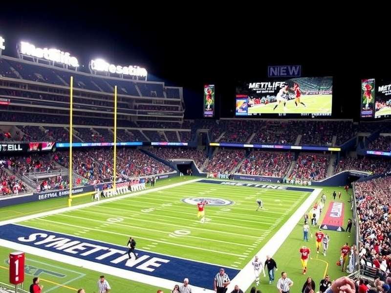 Aerial view of hotels near MetLife Stadium in East Rutherford, New Jersey