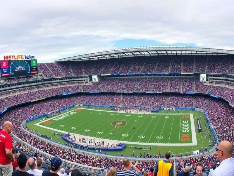 Aerial view of MetLife Stadium in East Rutherford, New Jersey