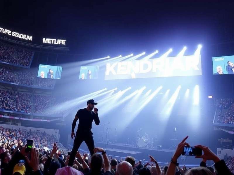 Kendrick Lamar performing live at MetLife Stadium concert