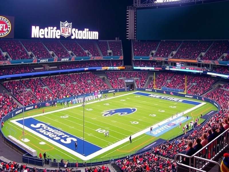 Aerial view of MetLife Stadium in East Rutherford, New Jersey
