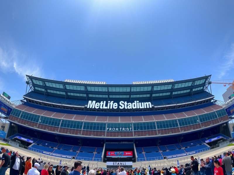 Aerial view of MetLife Stadium in East Rutherford