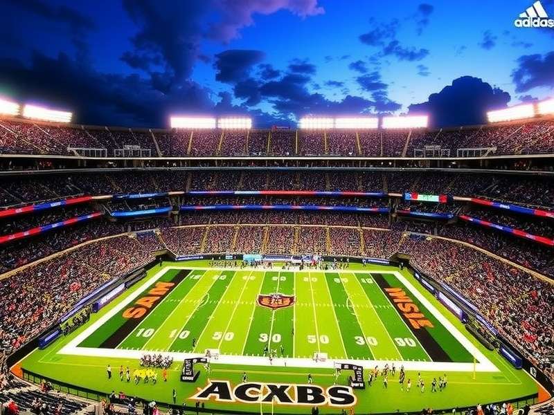 Aerial view of MetLife Stadium at MetLife Stadium Drive, East Rutherford, New Jersey on a game day