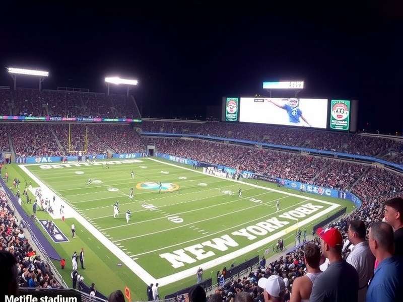 Map showing transportation routes from New York City to MetLife Stadium