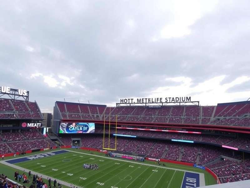 Aerial view of MetLife Stadium in East Rutherford, New Jersey