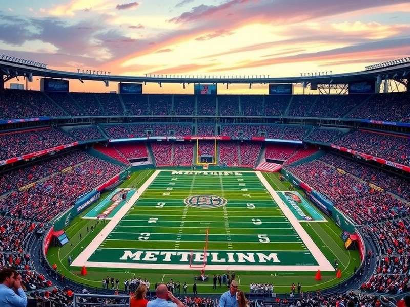 Aerial view of MetLife Stadium in East Rutherford, New Jersey, home of the New York Giants and New York Jets