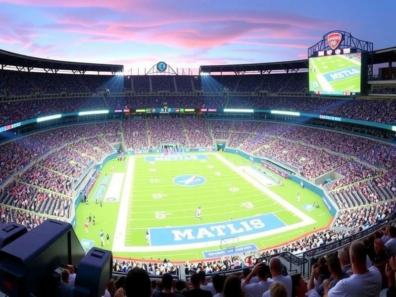 MetLife Stadium concert seating view from the lower bowl showing stage and crowd