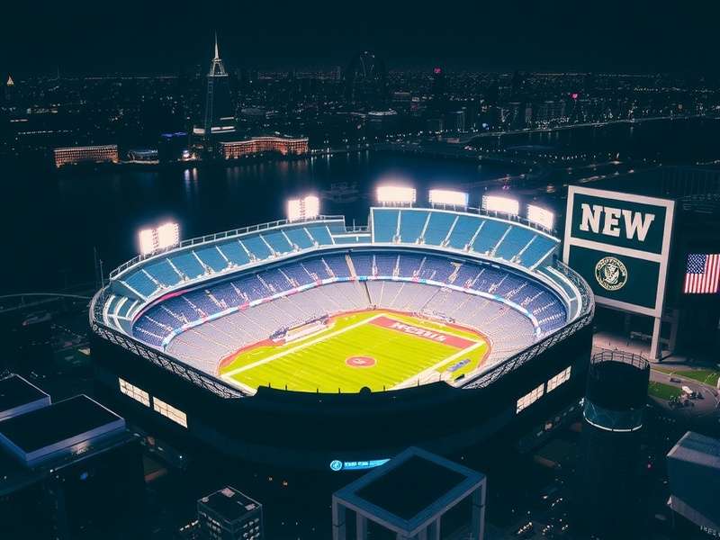 Aerial view of MetLife Stadium in East Rutherford, New Jersey, USA