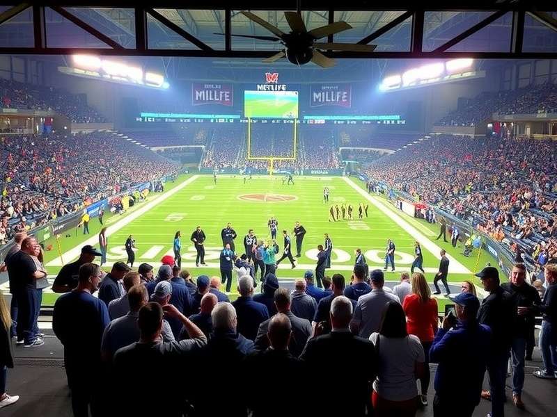 Miller Lite MVP Club VIP lounge at MetLife Stadium with premium seating and city skyline view