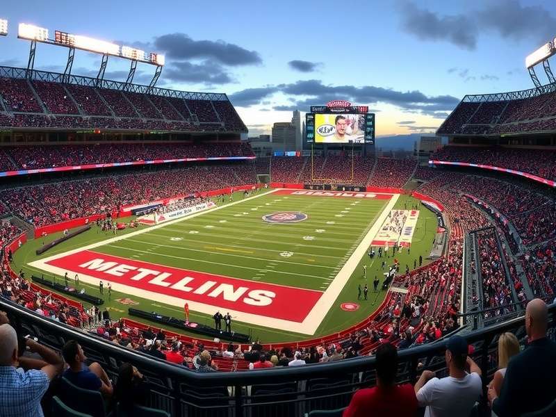 Metlife Stadium view from seat – Section 135 lower level view showing the entire field and stands